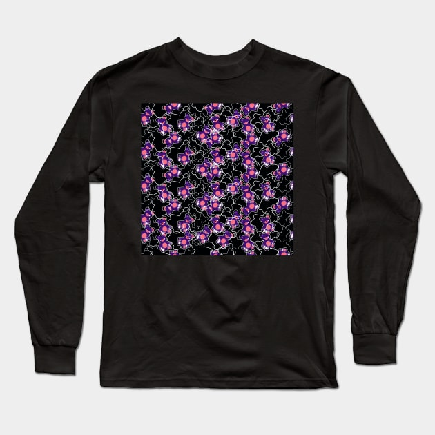 BlackPattern Long Sleeve T-Shirt by Nataliia1112